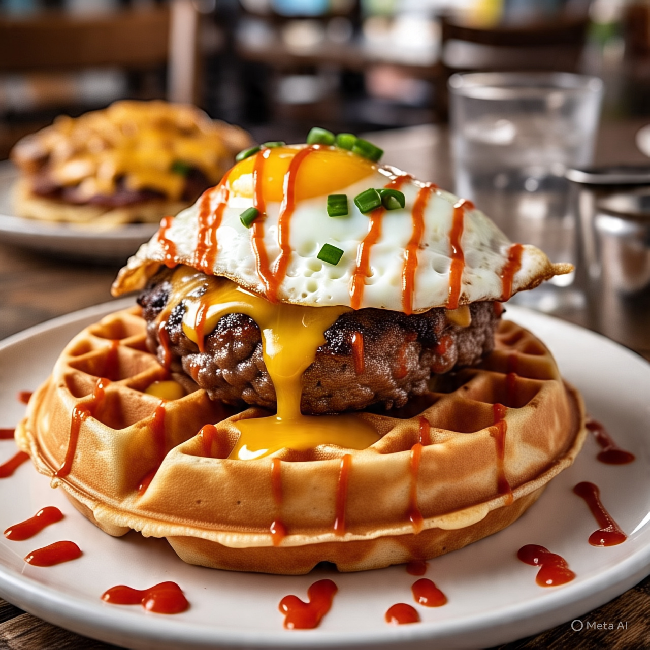 SWEET & SAVORY WAFFLE BURGER